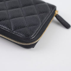 Chanel Zippy Wallet Caviar Black