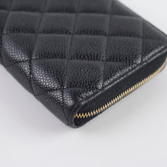 Chanel Zippy Wallet Caviar Black