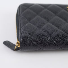 Chanel Zippy Wallet Caviar Black