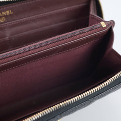 Chanel Zippy Wallet Caviar Black