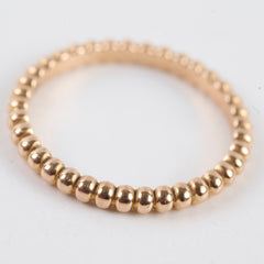 Van Cleef and Arpels Perlee pearls of gold ring , small model, 18k Rose Gold size 53