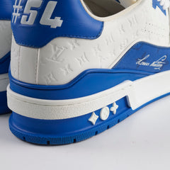 Louis Vuitton Men's 54' Trainers White/Blue Size UK Size 8.5