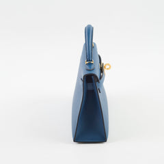 Hermes Mini Kelly Epsom Deep Blue GHW 2025