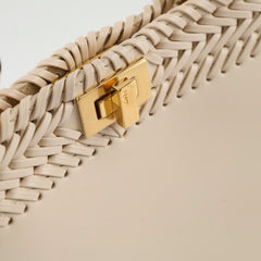 Fendi IseeU Petite Peekaboo Braid Leather Ivory