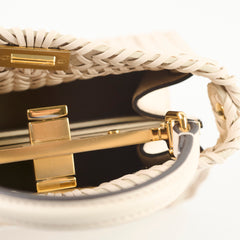 Fendi IseeU Petite Peekaboo Braid Leather Ivory