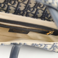 Christian Dior Medium Oblique Saddle Bag Navy