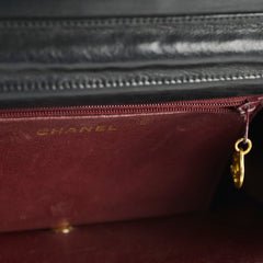 Chanel Vintage Square Flap Lambskin Black