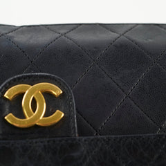 Chanel Vintage Square Flap Lambskin Black