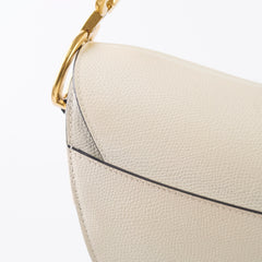 Christian Dior Medium Saddle Bag White
