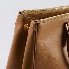 Prada Large Galleria Saffiano Tan Tote Bag