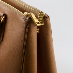 Prada Large Galleria Saffiano Tan Tote Bag