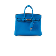 Hermes Birkin 25 Togo Blue Zanzibar - Stamp A