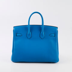 Hermes Birkin 25 Togo Blue Zanzibar - Stamp A