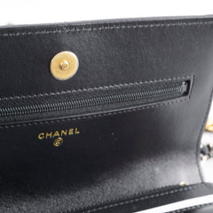 Chanel 19 Wallet on Chain WOC Black Microchipped