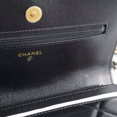 Chanel 19 Wallet on Chain WOC Black Microchipped