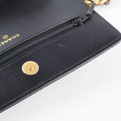 Chanel 19 Wallet on Chain WOC Black Microchipped