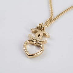 Chanel Strass Heart Necklace 2023