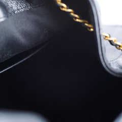 Chanel Small 25 Black Caviar GHW Microchip