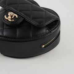 Chanel Mini Heart Belt Bag Black 32 Series