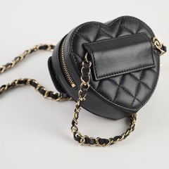 Chanel Mini Heart Belt Bag Black 32 Series