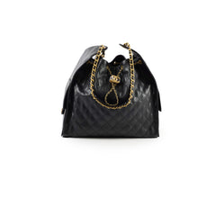 Chanel 25 Caviar Large Black Microchip