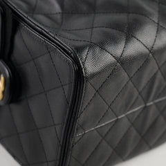 Chanel 25 Caviar Large Black Microchip