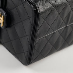 Chanel 25 Caviar Large Black Microchip