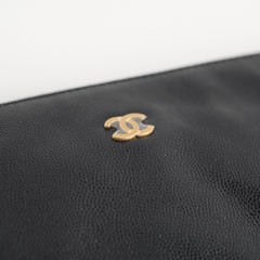 Chanel 25 Caviar Large Black Microchip