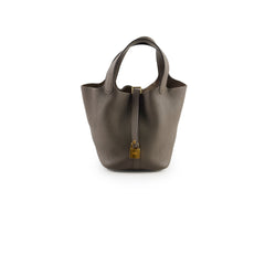 Hermes Picotin 18 Gris Etain GHW Y Stamp