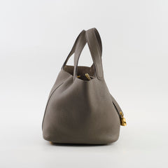 Hermes Picotin 18 Gris Etain GHW Y Stamp