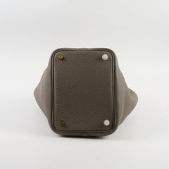 Hermes Picotin 18 Gris Etain GHW Y Stamp