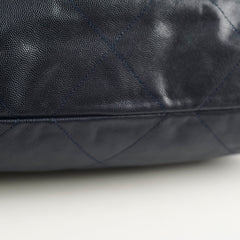 Chanel Small 22 Bag Navy Caviar Light Gold Hardware