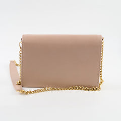 Prada Saffiano Wallet on Chain WOC Dusty Pink