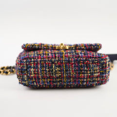 Chanel 19 Tweed Small Multicolor Microchip