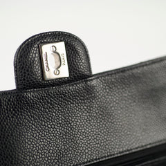 Chanel Caviar Medium M/L Classic SHW Black Series 19