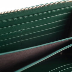Gucci Guccissima Leather Travel Wallet Green