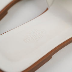 Hermes Oran Sandals Blanc Size 36.5