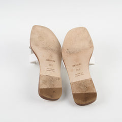 Hermes Oran Sandals Blanc Size 36.5