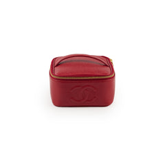 Chanel Vintage Caviar Vanity Red Series 4