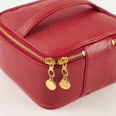 Chanel Vintage Caviar Vanity Red Series 4