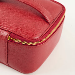 Chanel Vintage Caviar Vanity Red Series 4