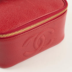 Chanel Vintage Caviar Vanity Red Series 4
