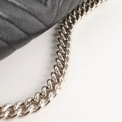 Chanel Old Medium Boy Bag Black Caviar Chevron SHW