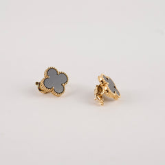 Van Cleef & Arpels Vintage Alhambra Onyx Earrings