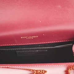 Saint Laurent Small Patent Kate Burgundy
