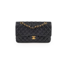 Chanel Medium/Large Caviar Double Classic Flap Black GHW