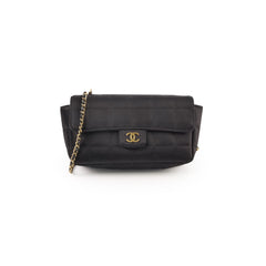 Chanel Chocolate Bar Mini Flap Black Satin