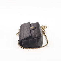 Chanel Chocolate Bar Mini Flap Black Satin