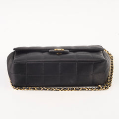 Chanel Chocolate Bar Mini Flap Black Satin
