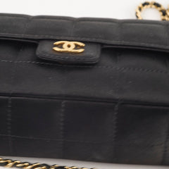 Chanel Chocolate Bar Mini Flap Black Satin